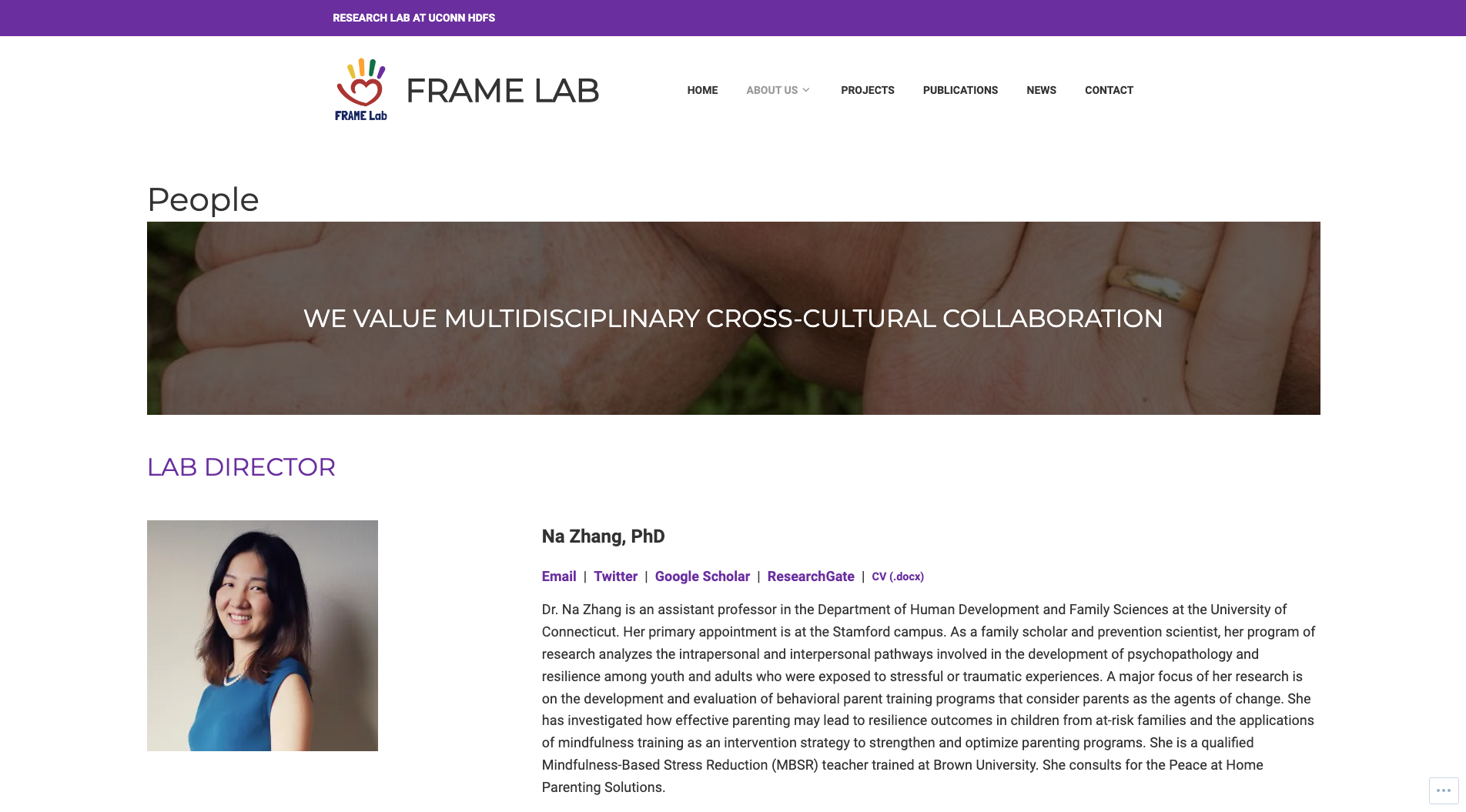 FRAME Lab contact page